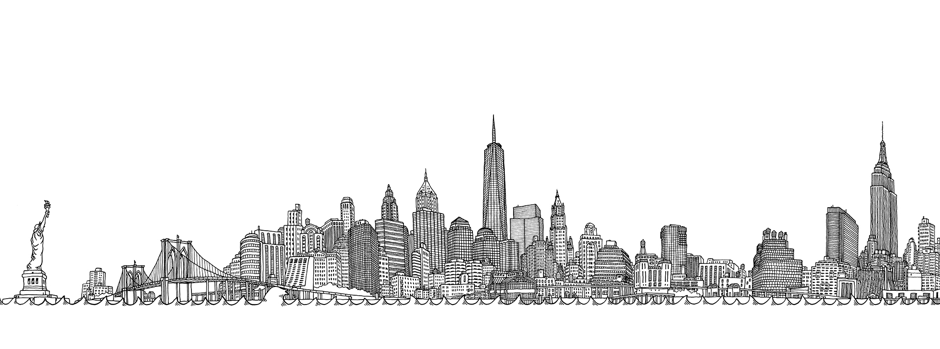 Matteo-Pericoli-Imaginary Skyline Manhattan